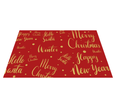 Mantel individual navideño con patrones festivos - TenVinilo