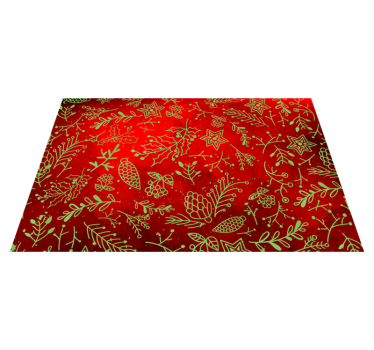 Manteles individuales con patrón floral de navidad - TenVinilo