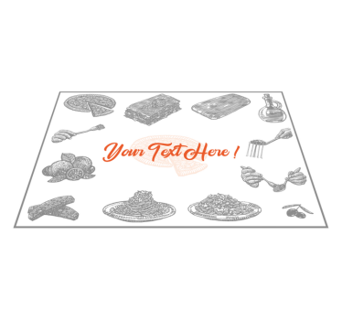 Individual original mesa estilo ilustración de alimentos - TenVinilo