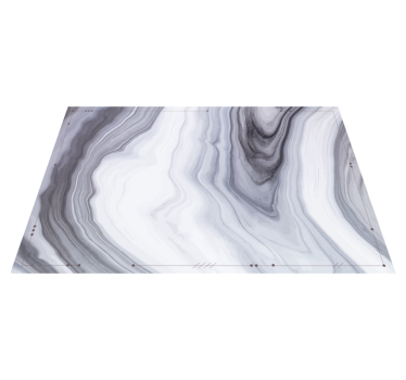 Individuales de mesa modernos Efecto mármol blanco y negro - TenVinilo