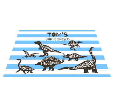 Individuales para mesa con nombre Dinosaurios con nombres - TenVinilo