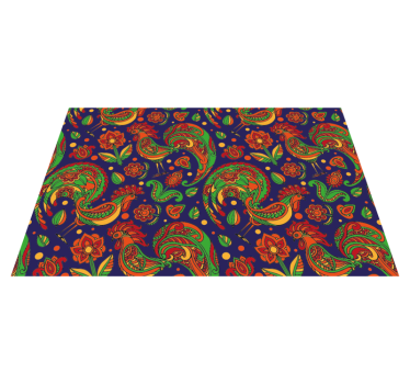 Individual original mesa patrones florales vibrantes - TenVinilo