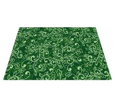 Individual redondo Adorno floral verde - TenVinilo