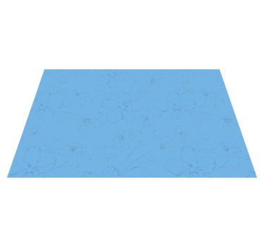 Individuales de mesa elegantes Patrón floral azul - TenVinilo