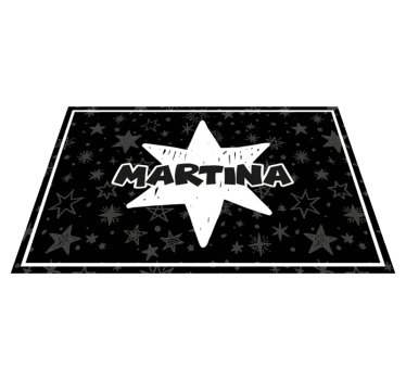Individuales para mesa con nombre Estrella personalizada - TenVinilo