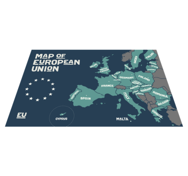 Mantel individual frases mapa de la unión europea - TenVinilo