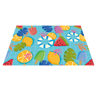 Individual mesa infantil frutas y helados - TenVinilo