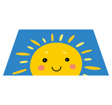 Individual mesa infantil cara de sol sonriente - TenVinilo
