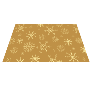 Manteles individuales de navidad Copos de nieve dorados - TenVinilo
