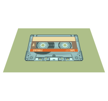 Manteles individuales rectangulares Casete vintage - TenVinilo