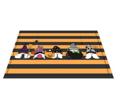 Individual mesa halloween gnomos con sombreros de halloween - TenVinilo