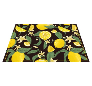 Individual original mesa patrón de limones y flores - TenVinilo