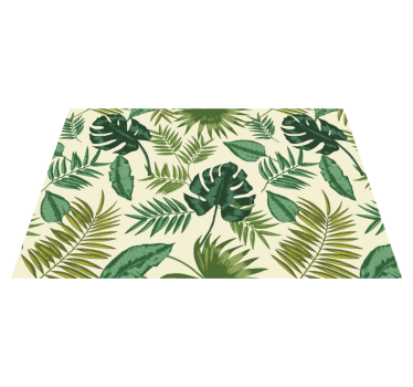 Mantel individual imitación patrón tropical frondoso - TenVinilo