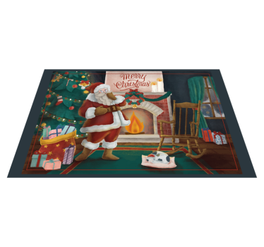 Mantel individual navideño encuentro de santa claus - TenVinilo