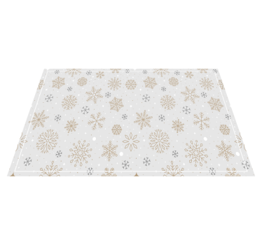Mantel individual navideño decorado con copos de nieve - TenVinilo