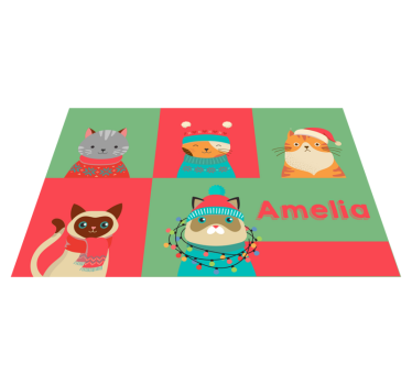 Mantel individual de navidad Motivos de gato - TenVinilo