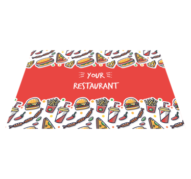 Individuales para mesa con nombre Comida rapida con nombre - TenVinilo