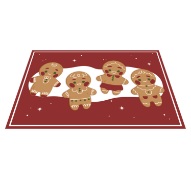 Mantel individual de navidad Motivos de galletas de jengibre - TenVinilo