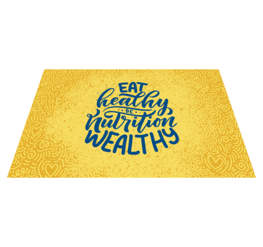 Mantel individual frases nutrición saludable riqueza - TenVinilo