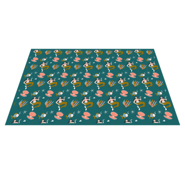 Individual mesa infantil patrón de conchas de sirena - TenVinilo