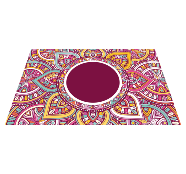 Individual original mesa patrón mandala colorido - TenVinilo