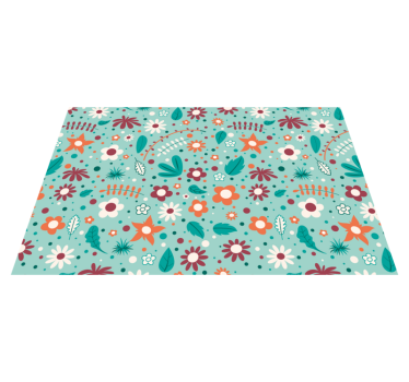 Individual mesa moderno Conjunto de flores para niños - TenVinilo