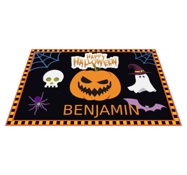 Mantel individual rectangular Patrón de halloween para niños con  - TenVinilo