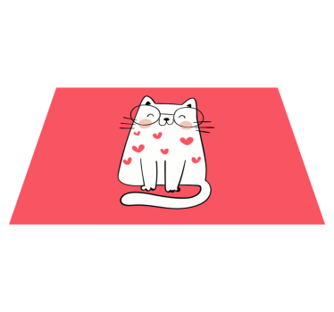 Individual mesa infantil gato adorable - TenVinilo
