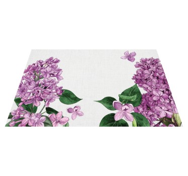 Individual original mesa patrón floral lila - TenVinilo