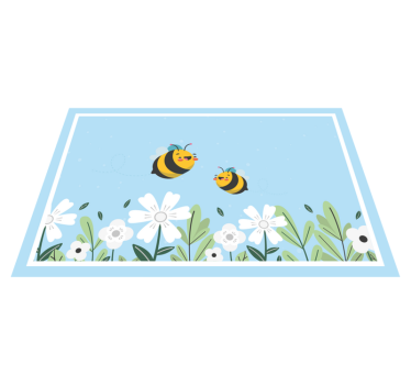 Individual mesa infantil abejas alegres volando - TenVinilo