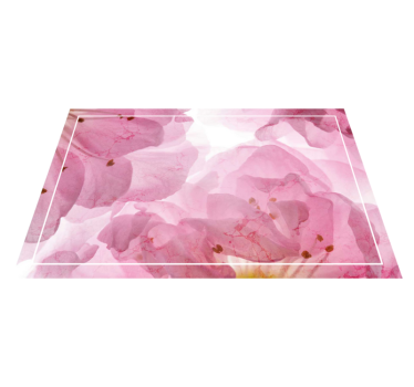 Individual mesa elegante patrón floral suave - TenVinilo
