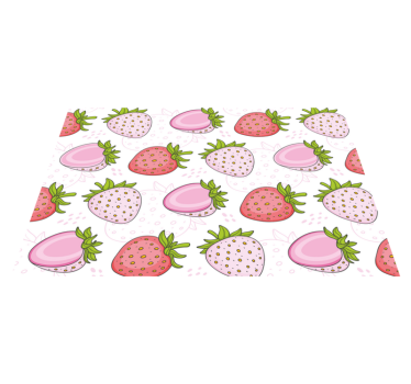 Individual original mesa patrón de fresa rosa - TenVinilo