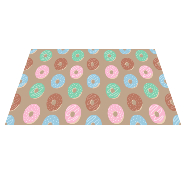 Individual original mesa motivo de donut vibrante - TenVinilo