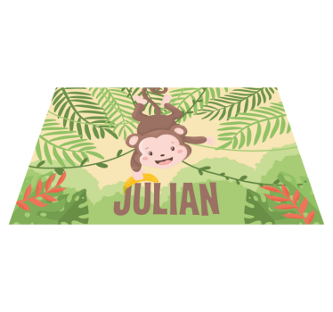 Individual mesa personalizable Pequeño mono en la rama - TenVinilo
