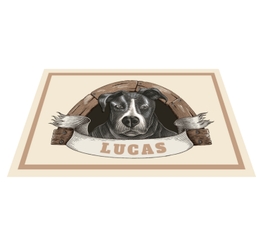 Individual original mesa ilustración de perro - TenVinilo