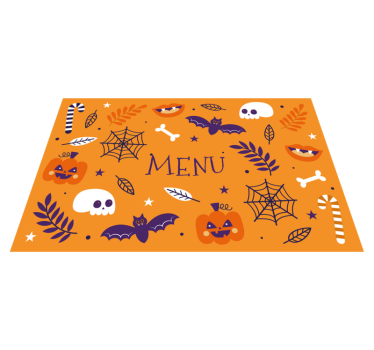 Mantel individual rectangular Divertido diseño de halloween - TenVinilo