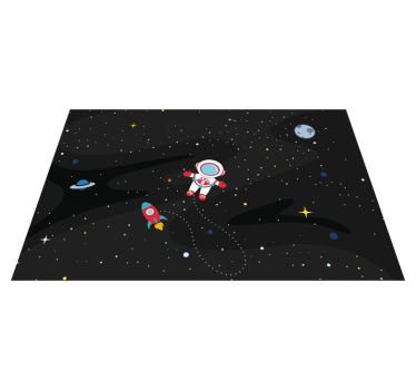 Individual mesa infantil astronauta y cohete - TenVinilo