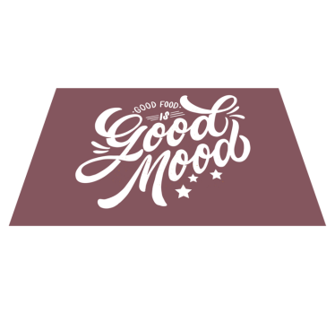 Mantel individual frases buen ánimo gastronómico - TenVinilo