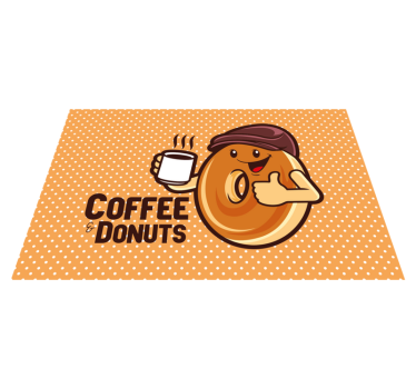 Individual mesa infantil personaje donut feliz - TenVinilo
