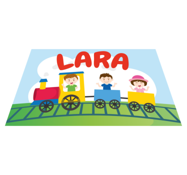 Individual mesa infantil ilustración de tren infantil - TenVinilo