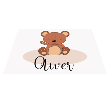 Individual mesa infantil personaje oso tierno - TenVinilo