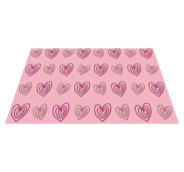 Individual original mesa superficie con corazones - TenVinilo