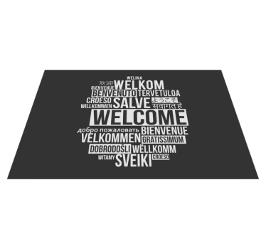 Mantel individual frases diseño multilingüe bienvenido - TenVinilo