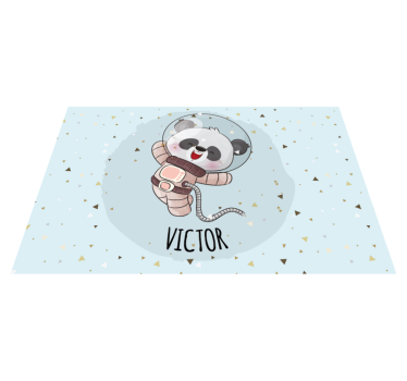 Mantel individual niños Lindo panda para niño con nombre - TenVinilo