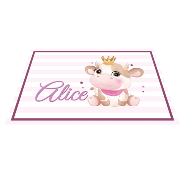 Individual mesa infantil personaje de vaca linda - TenVinilo