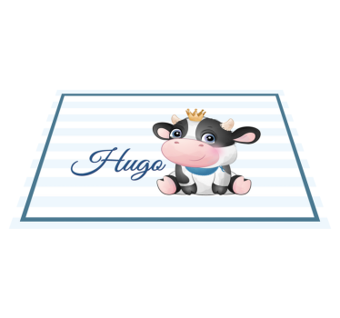 Individual mesa infantil ilustración de vaca - TenVinilo