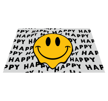 Mantel individual frases cara sonriente feliz - TenVinilo
