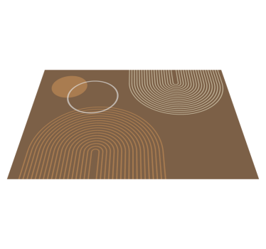 Individual mesa moderno Arcos geométricos cálidos - TenVinilo