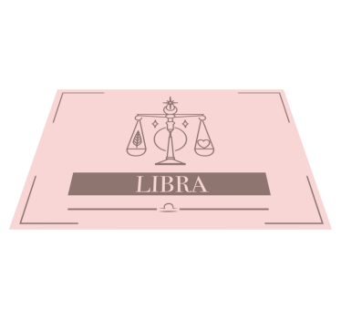 individual signo del zodiaco Libra rosa - TenVinilo