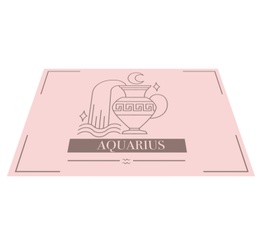 Individual mesa signo del zodiaco acuario - TenVinilo